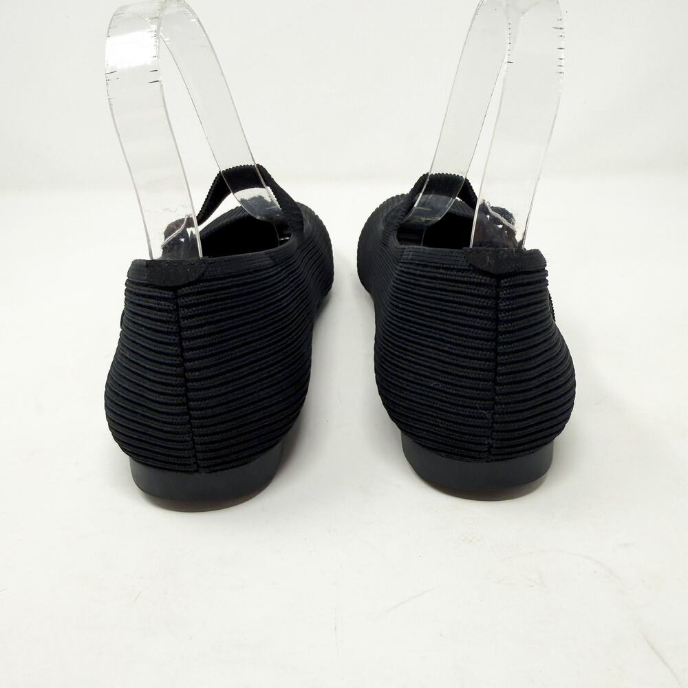 NWOB Vivaia Black Square Toe Mary Jane Flats Size EU 39.5 Machine Washable Knit - Picture 5 of 9